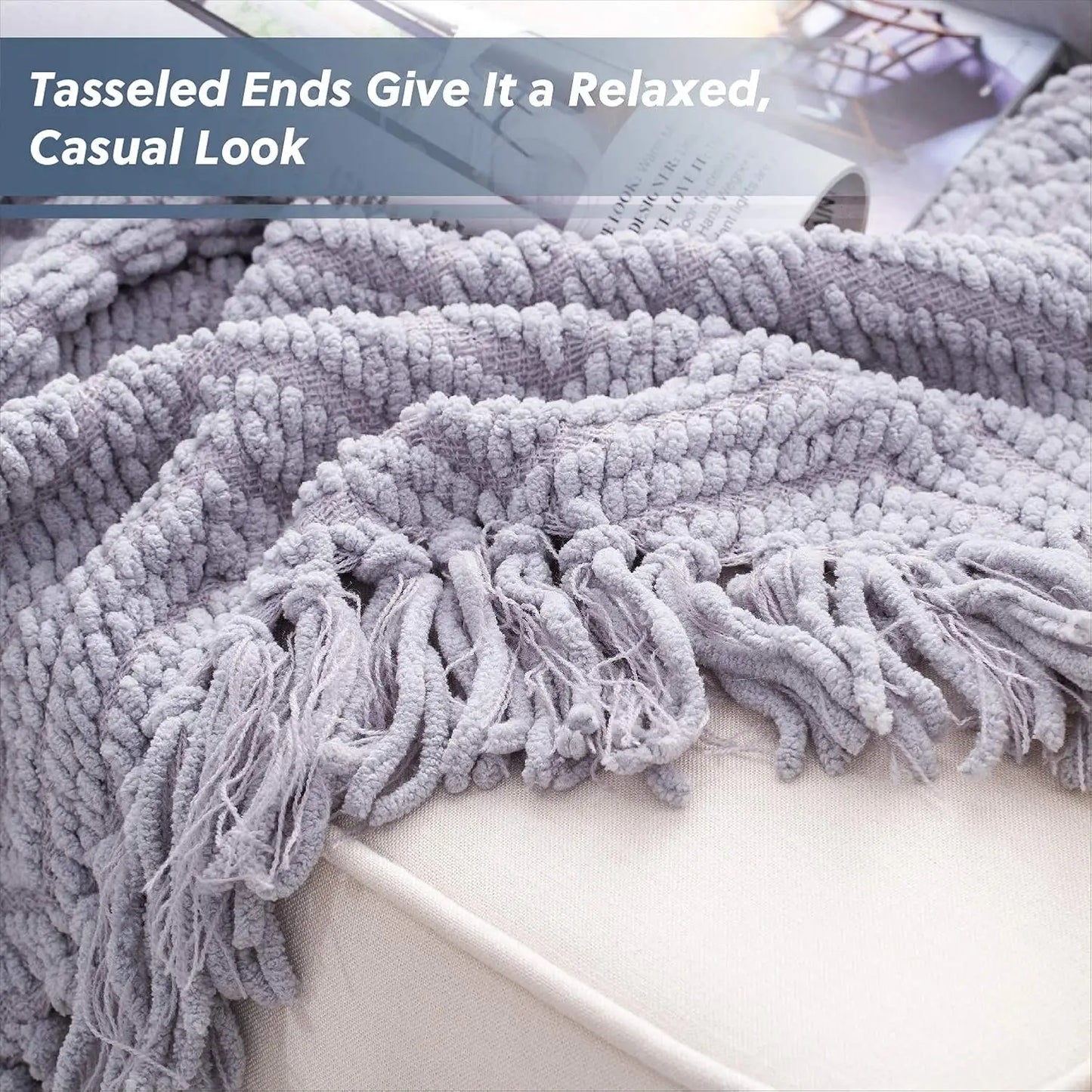 Grey Throw Soft Blanket