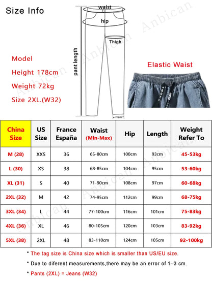 Spring Summer Black Blue Jeans